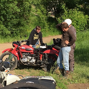 Обучение езде на мотоцикле Урал с коляской